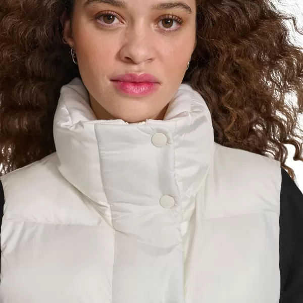 imageChampion Womens Satin Quilted Puffer Vest with Stand CollarMarshmallow