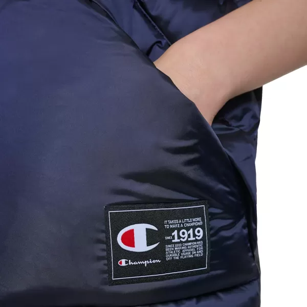 imageChampion Womens Satin Quilted Puffer Vest with Stand CollarNavy