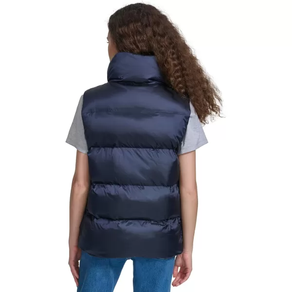 imageChampion Womens Satin Quilted Puffer Vest with Stand CollarNavy