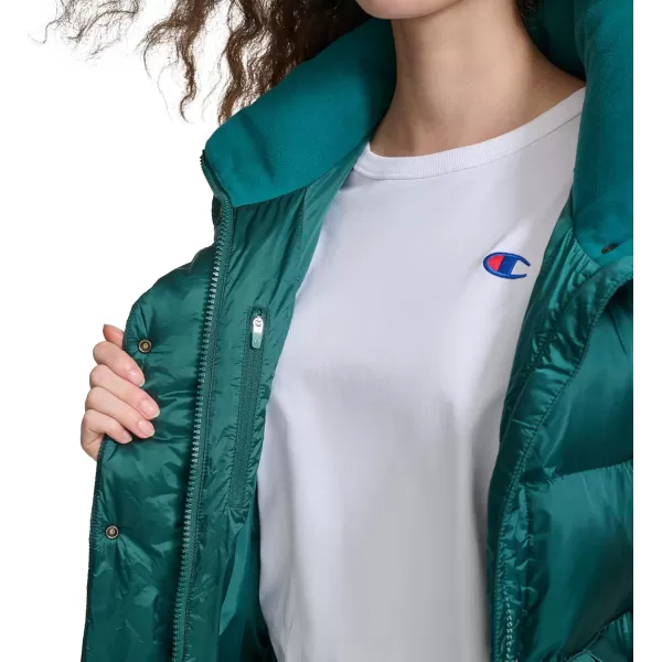 imageChampion Womens Satin Quilted Puffer Vest with Stand CollarRainforest