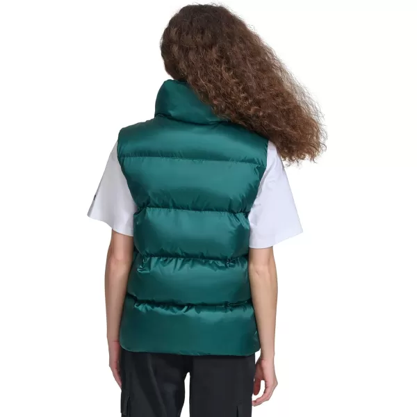 imageChampion Womens Satin Quilted Puffer Vest with Stand CollarRainforest