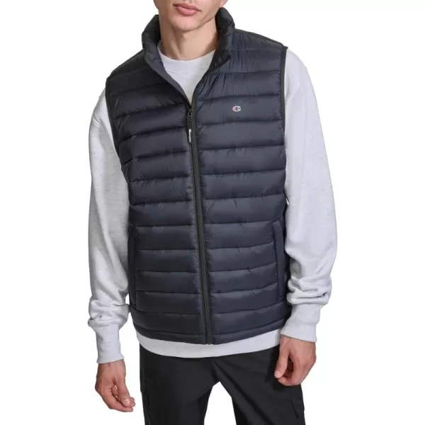 imageChampion Mens Packable Puffer Vest with Stand CollarBlack