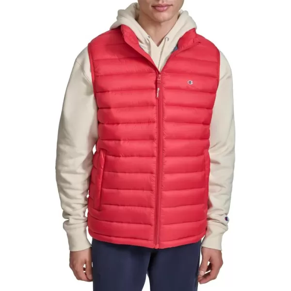 imageChampion Mens Packable Puffer Vest with Stand CollarChili Pepper