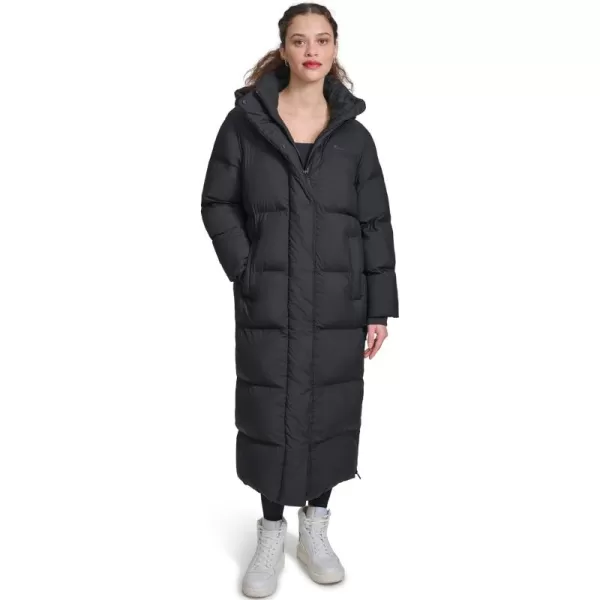 imageChampion Womens Extra Long Quilted Puffer Jacket with HoodBlack