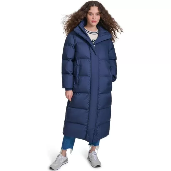 imageChampion Womens Extra Long Quilted Puffer Jacket with HoodNavy