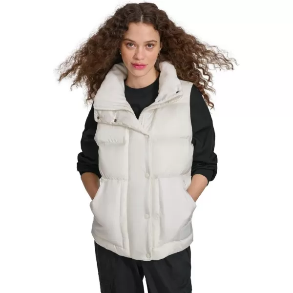 imageChampion Womens Satin Quilted Puffer Vest with Stand CollarMarshmallow