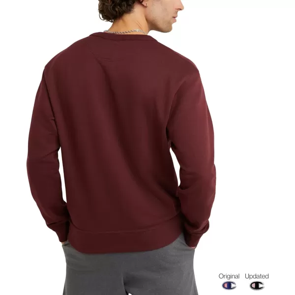 imageChampion Mens Crewneck Powerblend Fleece Sweatshirt Crewneck Sweatshirts Reg Or Big ampamp TallMaroon C Logo