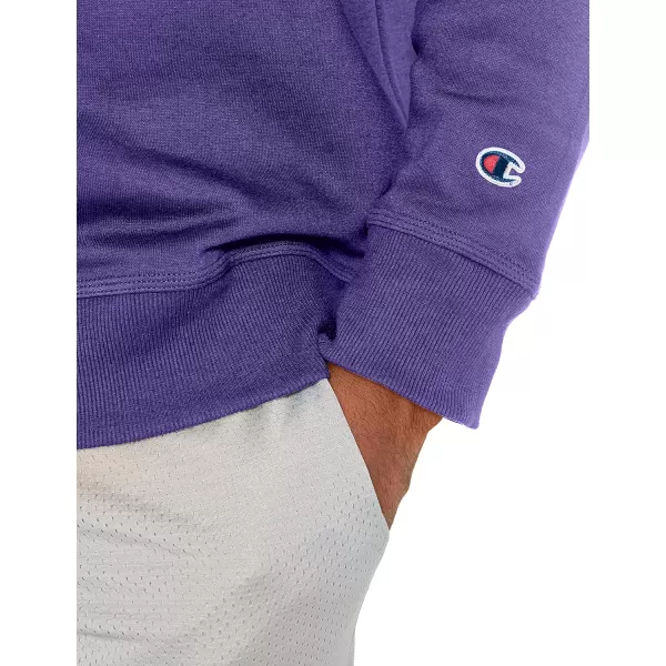 imageChampion Mens Crewneck Powerblend Fleece Sweatshirt Crewneck Sweatshirts Reg Or Big ampamp TallPurple C Logo