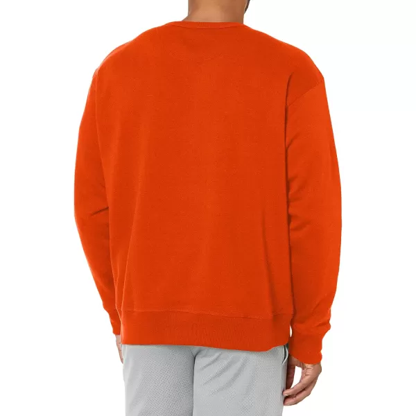 imageChampion Mens Crewneck Powerblend Fleece Sweatshirt Crewneck Sweatshirts Reg Or Big ampamp TallSpicy Orange C Logo