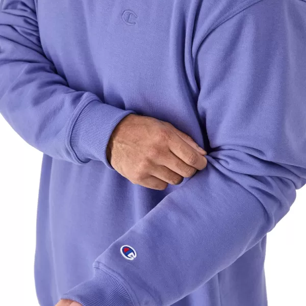 imageChampion Mens Crewneck Powerblend Fleece Sweatshirt Crewneck Sweatshirts Reg Or Big ampamp TallStone Crush Blue C Logo