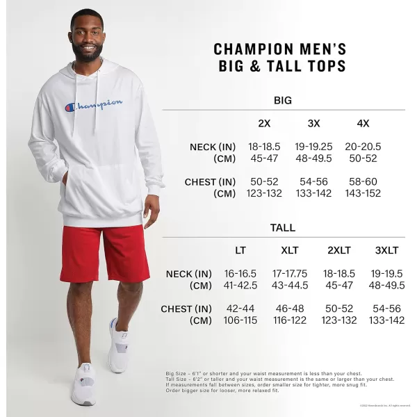 imageChampion Mens Crewneck Powerblend Fleece Sweatshirt Crewneck Sweatshirts Reg Or Big ampamp TallWhite C Logo