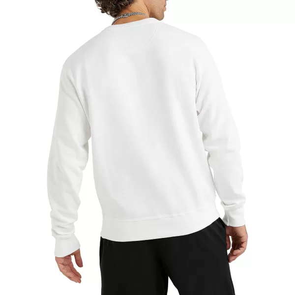 imageChampion Mens Crewneck Powerblend Fleece Sweatshirt Crewneck Sweatshirts Reg Or Big ampamp TallWhite C Logo