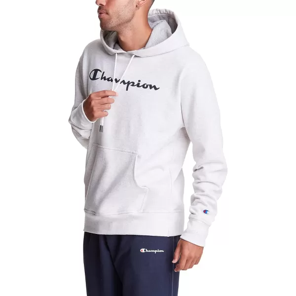 imageChampion Mens Hoodie Powerblend Fleece Mens Hoodie Comfortable Mens Sweatshirt Script Logo Reg or Big ampamp TallOatmeal Heather Script