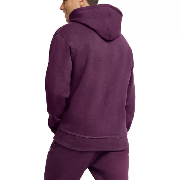 imageChampion Mens Hoodie Powerblend Fleece Mens Hoodie Comfortable Mens Sweatshirt Script Logo Reg or Big ampamp TallPlum Port Script