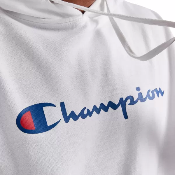 imageChampion Mens Hoodie Powerblend Fleece Mens Hoodie Comfortable Mens Sweatshirt Script Logo Reg or Big ampamp TallWhite Script