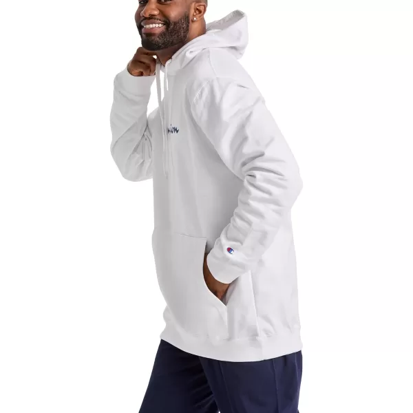 imageChampion Mens Hoodie Powerblend Fleece Mens Hoodie Comfortable Mens Sweatshirt Script Logo Reg or Big ampamp TallWhite Script