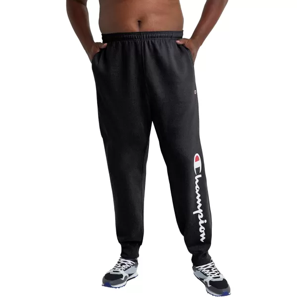 imageChampion Mens Joggers Powerblend Fleece Joggers Comfortable Sweatpants for Men Reg or Big ampamp TallBlack Script