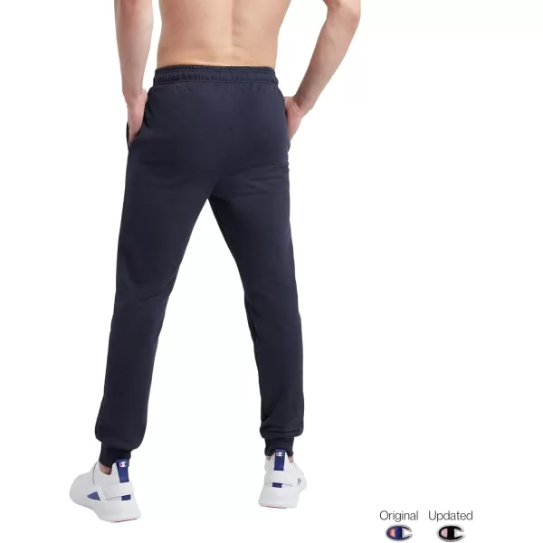 imageChampion Mens Joggers Powerblend Fleece Joggers Comfortable Sweatpants for Men Reg or Big ampamp TallNavy C Patch Logo