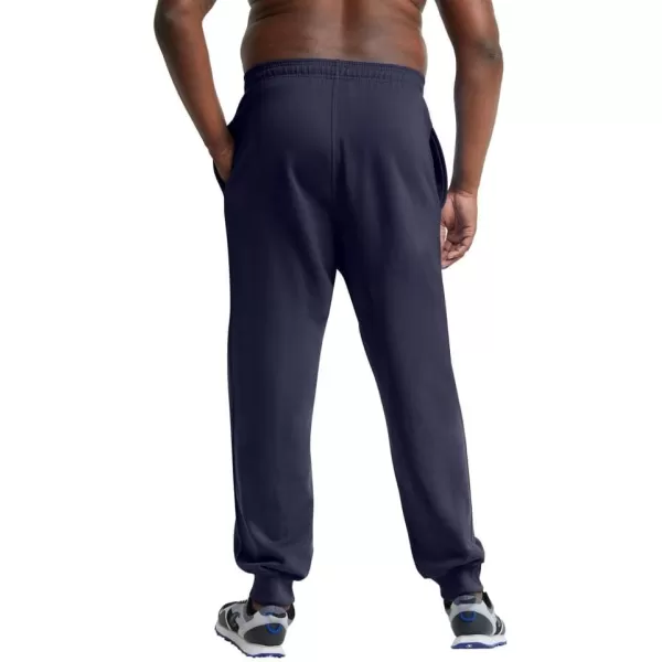 imageChampion Mens Joggers Powerblend Fleece Joggers Comfortable Sweatpants for Men Reg or Big ampamp TallNavy Script