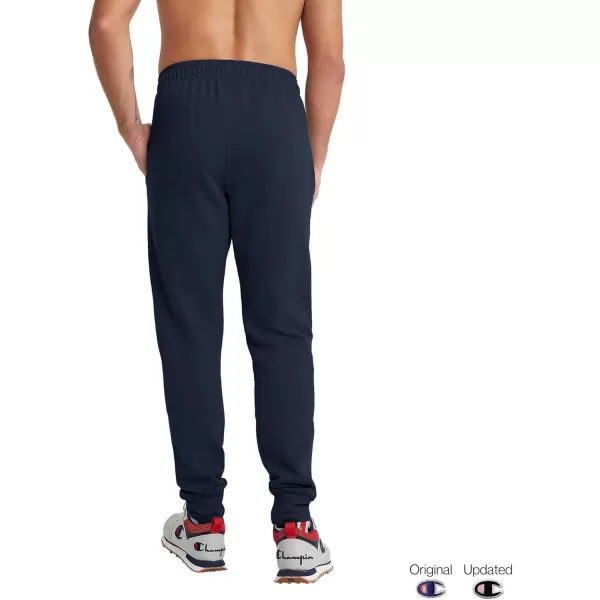 imageChampion Mens Joggers Powerblend Fleece Joggers Comfortable Sweatpants for Men Reg or Big ampamp TallNavy Script