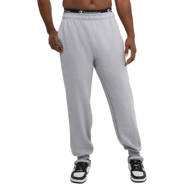 imageChampion Mens Joggers Powerblend Fleece Joggers Comfortable Sweatpants for Men Reg or Big ampamp TallOxford Gray C Patch Logo