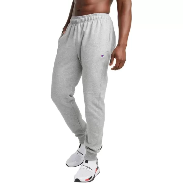 imageChampion Mens Joggers Powerblend Fleece Joggers Comfortable Sweatpants for Men Reg or Big ampamp TallOxford Gray C Patch Logo