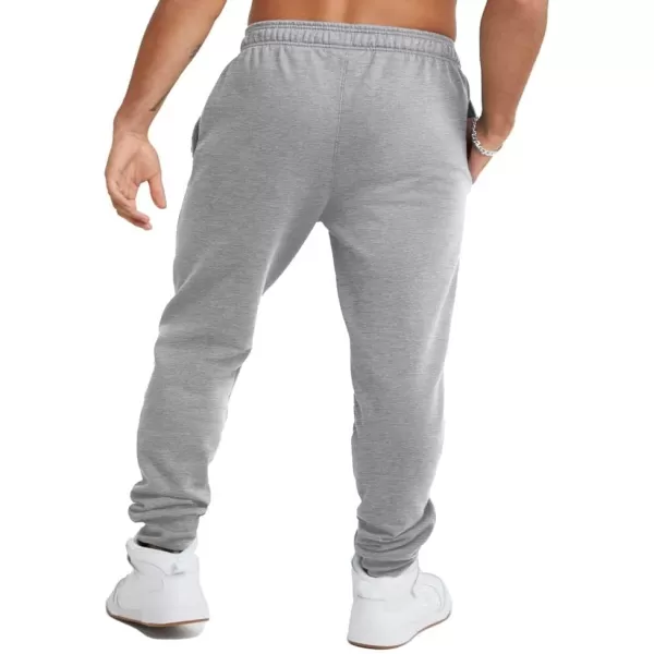 imageChampion Mens Joggers Powerblend Fleece Joggers Comfortable Sweatpants for Men Reg or Big ampamp TallOxford Gray Script