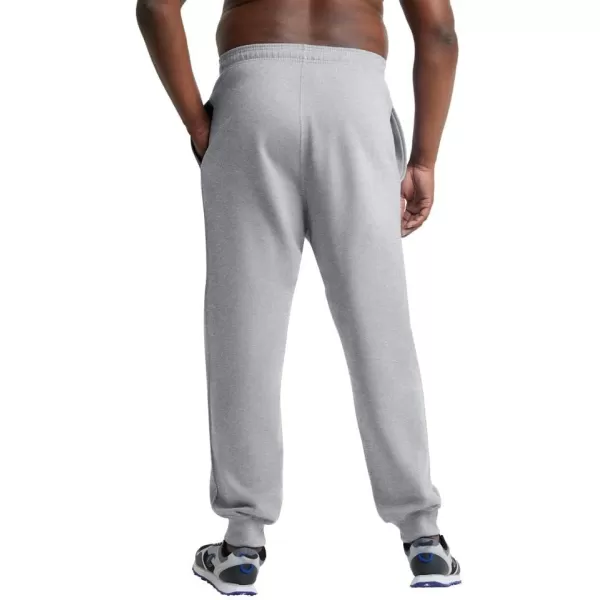 imageChampion Mens Joggers Powerblend Fleece Joggers Comfortable Sweatpants for Men Reg or Big ampamp TallOxford Gray Script