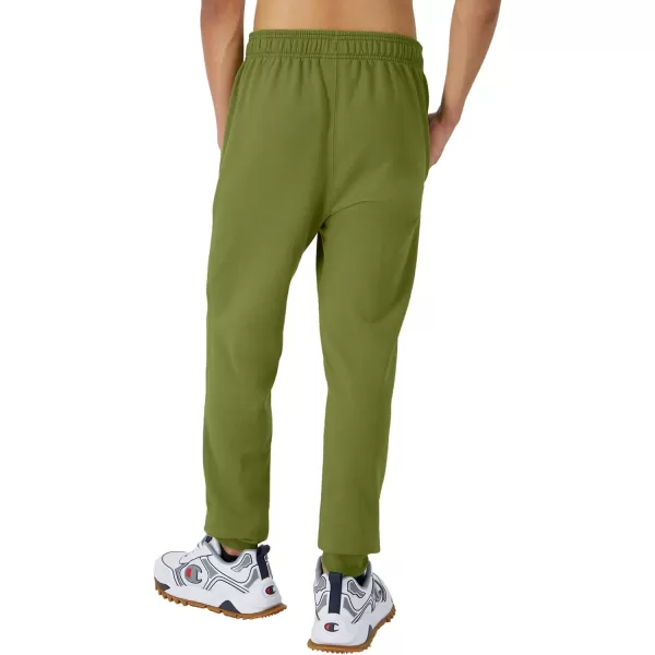 imageChampion Mens Joggers Powerblend Fleece Joggers Comfortable Sweatpants for Men Reg or Big ampamp TallRefreshing Mission Green C Patch Logo