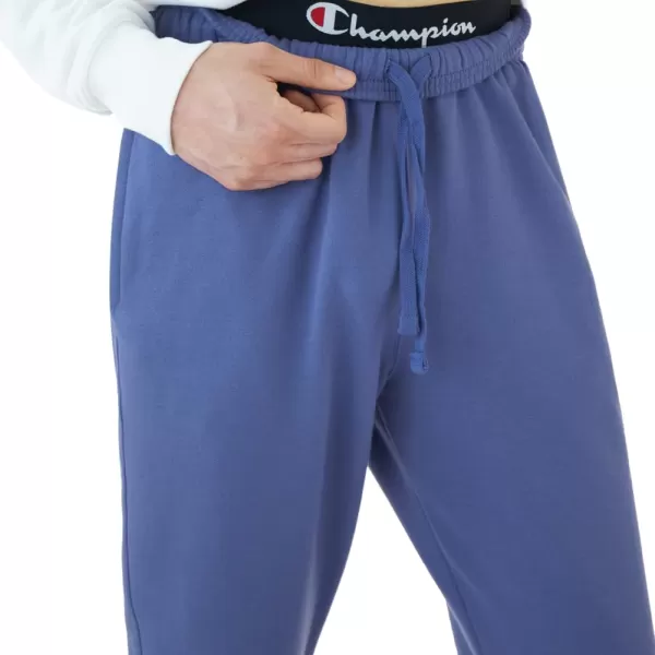 imageChampion Mens Joggers Powerblend Fleece Joggers Comfortable Sweatpants for Men Reg or Big ampamp TallStone Crush Blue C Patch Logo