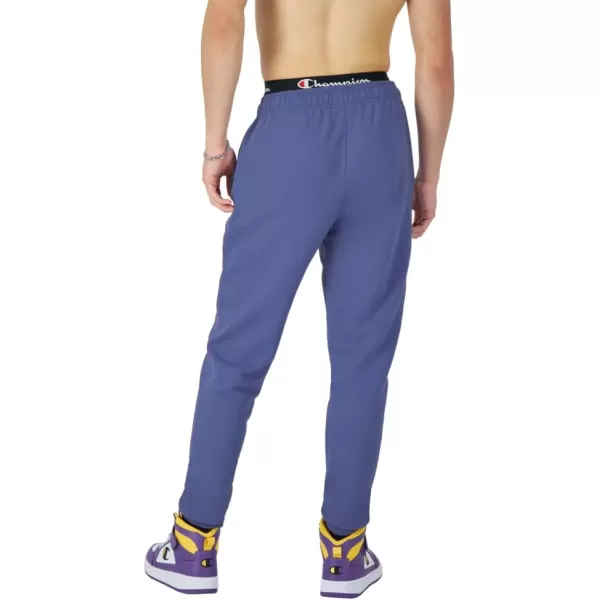 imageChampion Mens Joggers Powerblend Fleece Joggers Comfortable Sweatpants for Men Reg or Big ampamp TallStone Crush Blue C Patch Logo