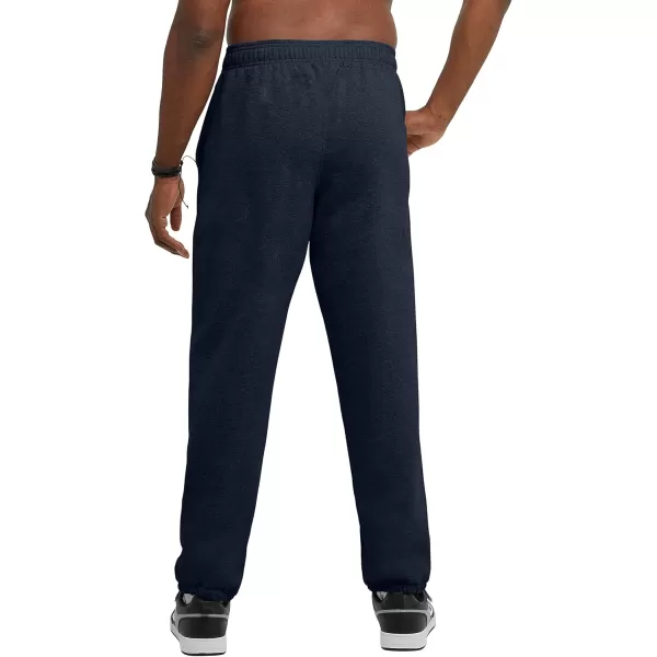 imageChampion Mens Sweatpants Powerblend Fleece Comfortable RelaxedBottom Pants For Men Reg Or Big ampamp TallNavy C Patch Logo