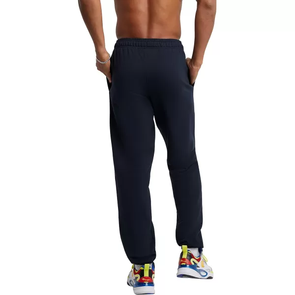 imageChampion Mens Sweatpants Powerblend Fleece Comfortable RelaxedBottom Pants For Men Reg Or Big ampamp TallNavy C Patch Logo