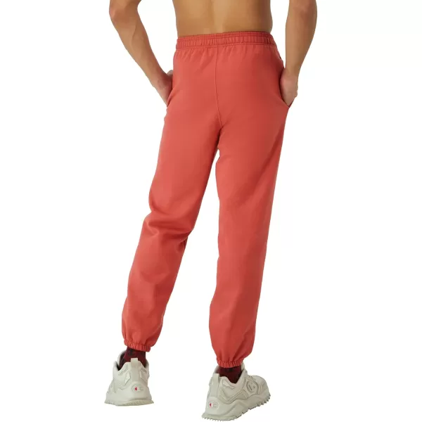 imageChampion Mens Sweatpants Powerblend Fleece Comfortable RelaxedBottom Pants For Men Reg Or Big ampamp TallPicante Pink C Patch Logo