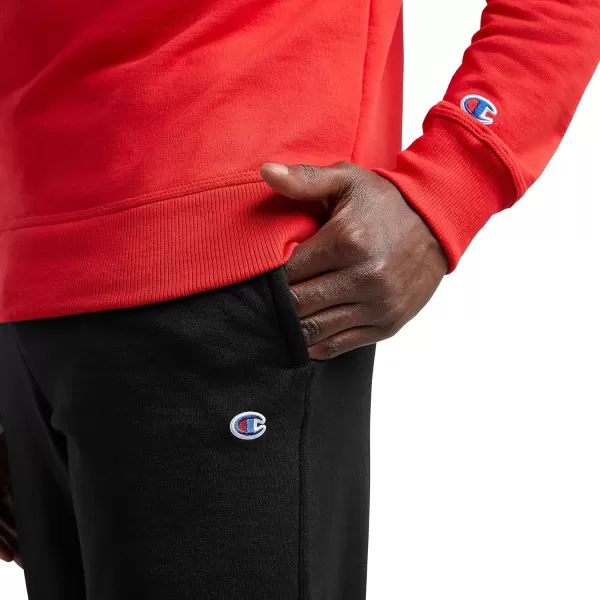 imageChampion Mens Sweatpants Powerblend Fleece Openbottom Sweatpants Reg Or Big ampamp TallBlack C Patch Logo