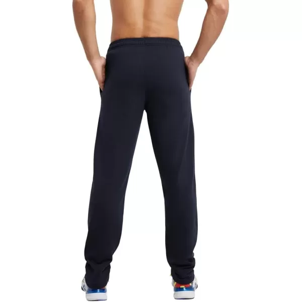 imageChampion Mens Sweatpants Powerblend Fleece Openbottom Sweatpants Reg Or Big ampamp TallNavy C Patch Logo