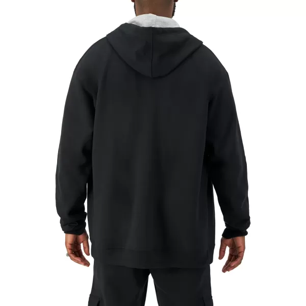 imageChampion Mens Zipup Hoodie Powerblend Zipup Hoodie Sweatshirt for Men Reg Or Big ampamp TallBlack C Logo