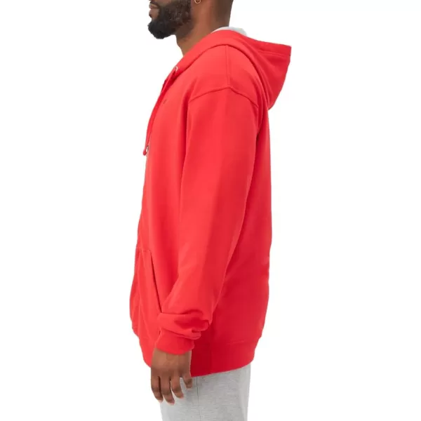 imageChampion Mens Zipup Hoodie Powerblend Zipup Hoodie Sweatshirt for Men Reg Or Big ampamp TallTeam Red Scarlet C Logo