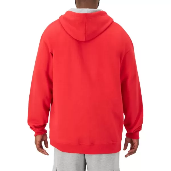 imageChampion Mens Zipup Hoodie Powerblend Zipup Hoodie Sweatshirt for Men Reg Or Big ampamp TallTeam Red Scarlet C Logo