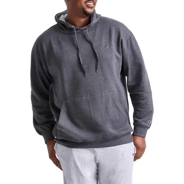 imageChampion Powerblend Fleece Comfortable Hoodie Sweatshirt for Men Reg Or Big ampamp TallGranite Heather C Logo