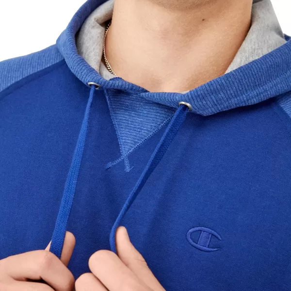 imageChampion Powerblend Fleece Comfortable Hoodie Sweatshirt for Men Reg Or Big ampamp TallJewel Sapphire Stripe C Logo