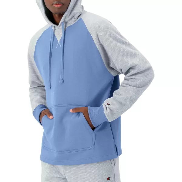 imageChampion Powerblend Fleece Comfortable Hoodie Sweatshirt for Men Reg Or Big ampamp TallPlaster BlueNaturalPlaster Blue