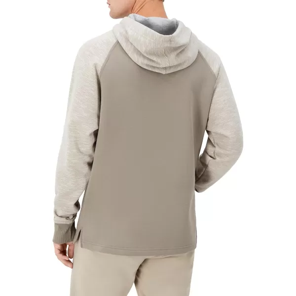 imageChampion Powerblend Fleece Comfortable Hoodie Sweatshirt for Men Reg Or Big ampamp TallSandalwood Grey Stripe C Logo