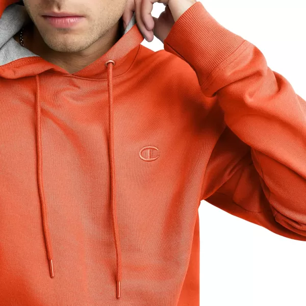 imageChampion Powerblend Fleece Comfortable Hoodie Sweatshirt for Men Reg Or Big ampamp TallSpicy Orange C Logo