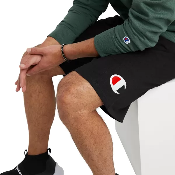 imageChampion Powerblend Soft Fleece Shorts for Men Reg Or Big ampamp TallBlack C Logo