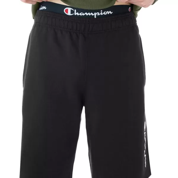 imageChampion Powerblend Soft Fleece Shorts for Men Reg Or Big ampamp TallBlack Vertical Script