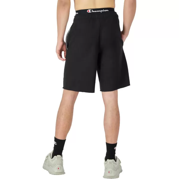 imageChampion Powerblend Soft Fleece Shorts for Men Reg Or Big ampamp TallBlack Vertical Script