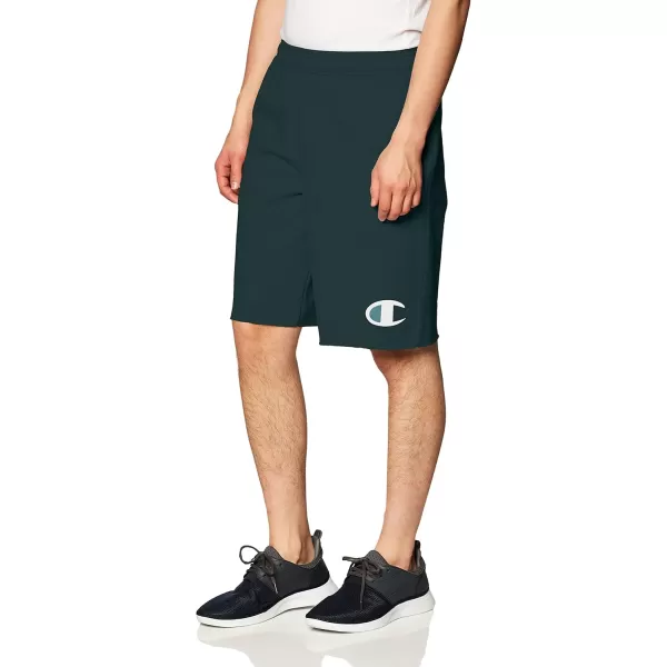 imageChampion Powerblend Soft Fleece Shorts for Men Reg Or Big ampamp TallLakeside Green C Logo