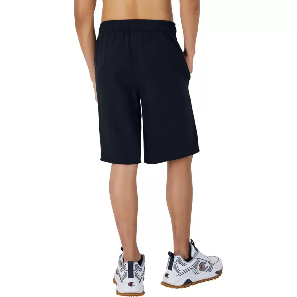 imageChampion Powerblend Soft Fleece Shorts for Men Reg Or Big ampamp TallNavy Vertical Script