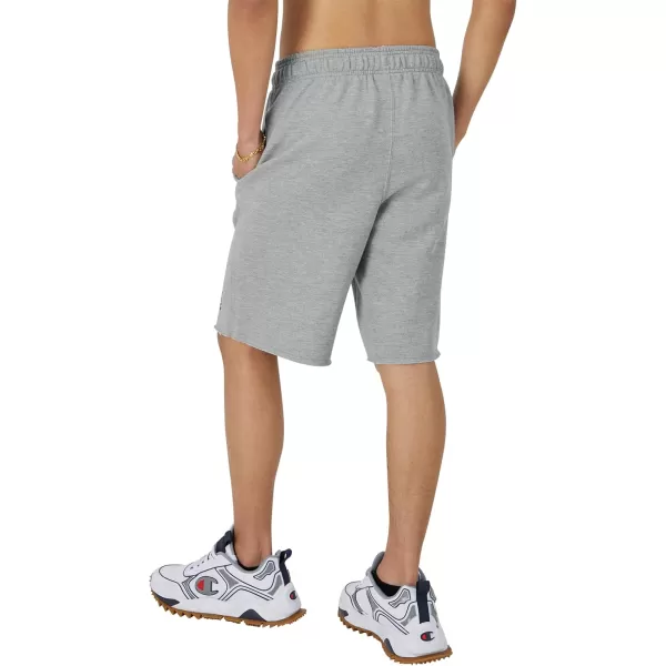 imageChampion Powerblend Soft Fleece Shorts for Men Reg Or Big ampamp TallOxford Gray Vertical Script